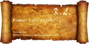 Kumer László névjegykártya
